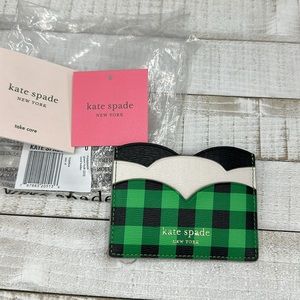 Nwt Kate spade green hoppkins card holder